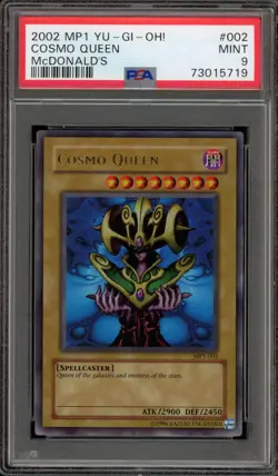 Yu-Gi-Oh! Cosmo Queen 2002 McDonald's Ultra Rare Promo MP1-002 PSA 9 Mint - Image 1
