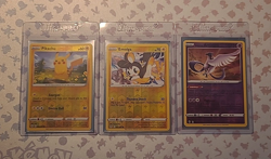2021 Pokemon HOLO Card Lot (3 Cards), PIKACHU, EMOLGA, & ARTICUNO - Image 1