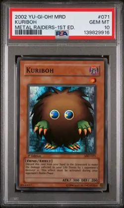 Yu-Gi-Oh! Kuriboh Metal Raiders 1st Edition Super Rare MRD-071 PSA 10 Gem Mint - Image 1