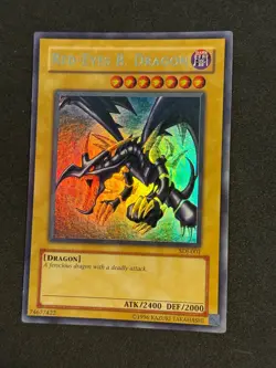 Yugioh Red-Eyes B. Dragon SDJ-001 Unlimited Ultra Rare LP - Image 1