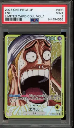 One Piece CCG Enel Limited Card Coll. Vol. 1 Japanese OP05-098 PSA 9 Mint - Image 1