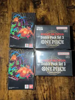 One Piece TCG Wings of the Captain Double Pack Set 3 (OP-06) Factory Sealed x4 - Image 1