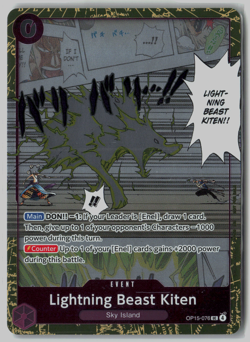 One Piece TCG Lightning Beast Kiten OP15-076 UC Dash Pack - Image 1