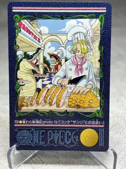 One Piece Carddass Photo 19 Sanji 1999 Vintage MP Japanese Bandai - Image 1