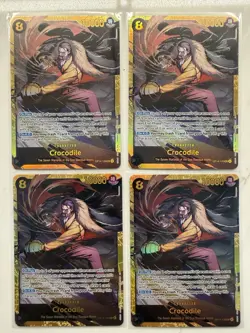 4x Crocodile OP14-120 (SEC) One Piece CCG THE AZURE SEA'S SEVEN English Mint - Image 1
