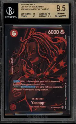 One Piece CCG Yasopp Legacy of the Master Alt Art OP09-013 BGS 9.5 - Image 1