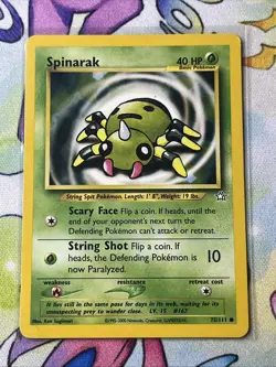 Spinarak - 75/111 - Neo Genesis Set TCG - Pokemon Card - LP - Image 1
