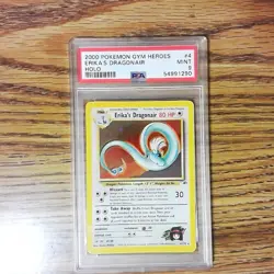 Erika's Dragonair 4/132 GYM HEROES Graded Pokemon Card - PSA 9 - Image 1