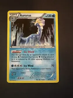 Pokemon Aurorus 26/111 Rare Holo Stage 1 Card XY Furious Fists 130 HP - Image 3