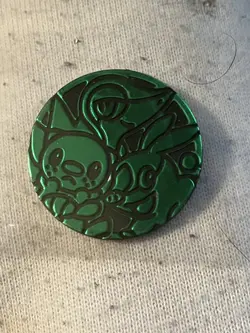 Pokemon Trading Card Games Oshawott Snivy Tepig Green Plastic Medal Japanese - Image 1