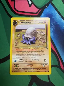 Omanyte Neo Discovery Vintage WOTC Pokemon Card 60/75 2001 TCG - Image 1