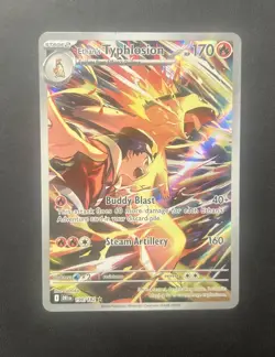 Pokemon TCG Ethan's Typhlosion Destined Rivals Illustration Rare Card 190/182 - Image 1