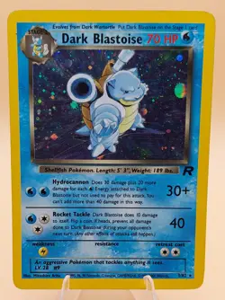 Dark Blastoise Holo Rare Team Rocket 3/82 Pokemon Card - WOTC 1999 - Image 1