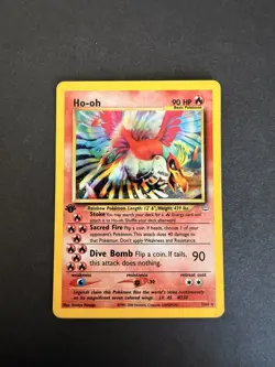Pokemon Ho-oh 1st Edition Neo Revelation Holo Rare 07/64 90 HP 2000 Card - Image 1