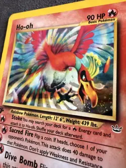 Pokemon Ho-oh 1st Edition Neo Revelation Holo Rare 07/64 90 HP 2000 Card - Image 2