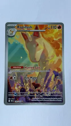 Pokemon TCG Rapidash Destined Rivals Illustration Rare Card 189/182 - Image 1