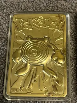 Lot Of 4 1999 Burger King 23k Gold Pokemon Cards Pikachu Mewtwo Poliwhirl X2 - Image 2