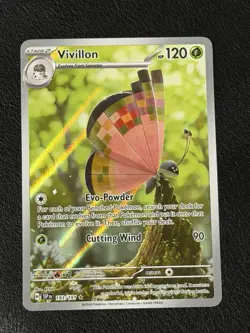 Pokemon TCG Vivillon Illustration Rare Card 193/191 Sv08 Surging Sparks - Image 1