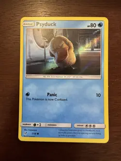 Psyduck 7/18 Detective Pikachu Holo Pokemon Card 2019 NM Near Mint Clean Case - Image 1