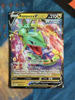 Rayquaza V SWSH147 Pokemon Sword & Shield Promo Ultra Rare Holo Card MP/LP - Image 1