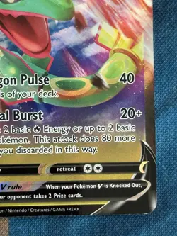 Rayquaza V SWSH147 Pokemon Sword & Shield Promo Ultra Rare Holo Card MP/LP - Image 4
