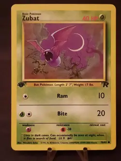 Pokemon Card 1st Edition Zubat 70/82 Team Rocket 🚀 VLP-NM - Image 1