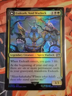 MTG Magic the Gathering Exdeath, Void Warlock (220/764) Final Fantasy NM FOIL - Image 1