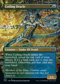 1x Coiling Oracle *FOIL* BORDERLESS - M/NM - Double Masters 2022 - Image 1