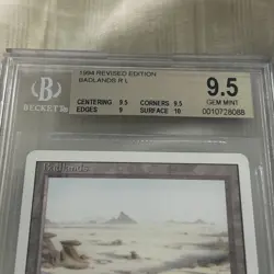 Badlands * REVISED * DUAL LAND * BGS 9.5 Gem Mint Magic The Gathering MtG - Image 3