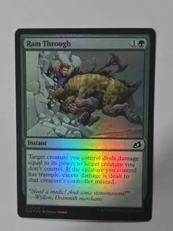 MTG Ram Through - Foil, Ikoria: Lair of Behemoths NM - Image 1