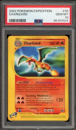 Pokemon Charizard Expedition NON Holo Rare #40 PSA 10 Gem Mint - Image 1