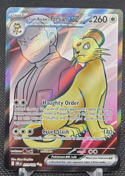 Pokemon 2025 Team Rocket's Persian EX FA #219/182 - Image 1