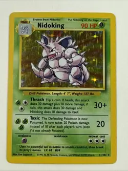 Pokemon TCG Nidoking Base Set 11/102 Holo 1999-2000 Wizards Base Set - Image 2