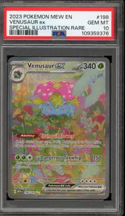 Pokemon Venusaur ex 151 MEW EN Special Illustration Rare #198 PSA 10 Gem Mint - Image 1
