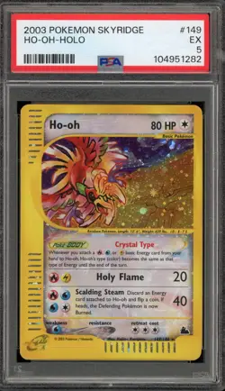 Pokemon Ho-Oh Skyridge Crystal Holo Secret Rare #149 PSA 5 - Image 1