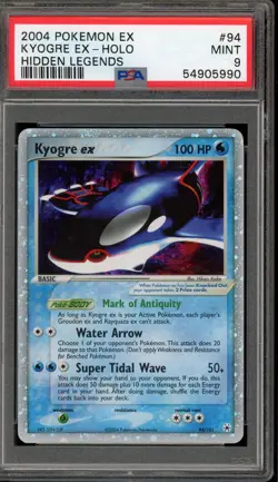 Pokemon Kyogre ex EX Hidden Legends Holo Ultra Rare #94 PSA 9 Mint - Image 1