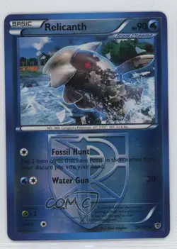 Relicanth Reverse Foil Pokemon Black & White Plasma Blast #24 - Image 1