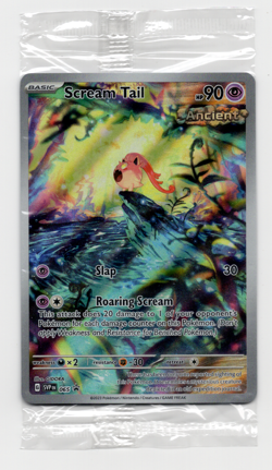 Pokemon SEALED Scream Tail SVP 065 Paradox Rift ETB Full Art Promo Holofoil!! - Image 1