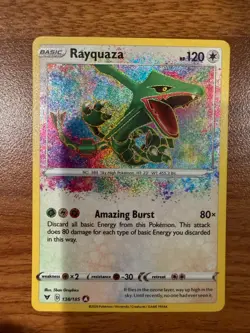 Rayquaza 138/185 Vivid Voltage Holo Pokemon Card - Image 1