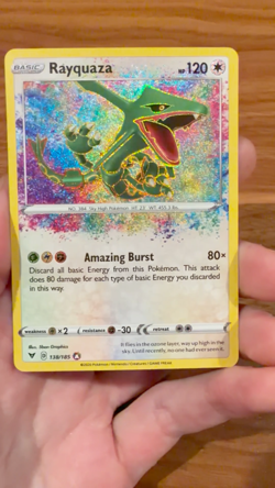 Rayquaza 138/185 Vivid Voltage Holo Pokemon Card - Image 2