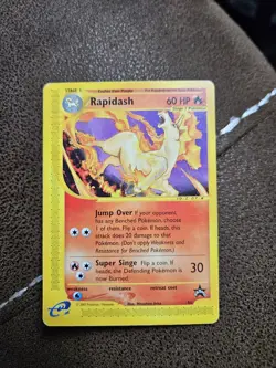 Rapidash 51 Black Star Promo Pokemon Card TCG 2002 E-Reader Moderat Play MP Rare - Image 1