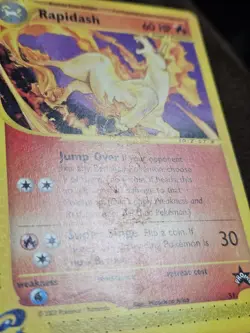 Rapidash 51 Black Star Promo Pokemon Card TCG 2002 E-Reader Moderat Play MP Rare - Image 4