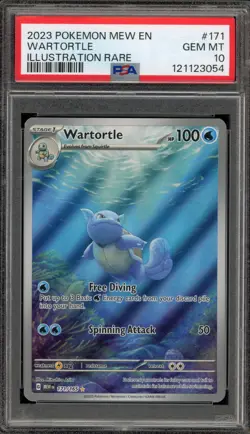 Pokemon Wartortle 151 MEW EN Illustration Rare #171 PSA 10 Gem Mint - Image 1