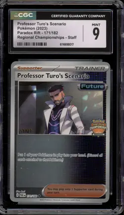 Pokemon Professor Turo's Scenario STAFF Regional Championships #171 CGC 9 - Image 1
