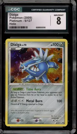Pokemon Dialga Platinum Holo Rare #6 CGC 8 - Image 1