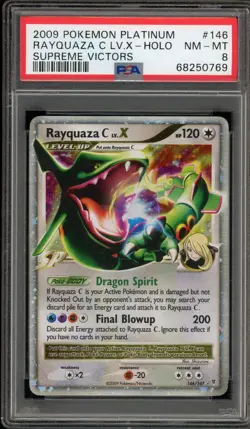 Pokemon Rayquaza C Lv.X Supreme Victors Holo Ultra Rare #146 PSA 8 - Image 1