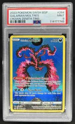 2023 Pokemon SWSH Black Star Promos Galarian Moltres #SWSH284 PSA 9 - Image 1