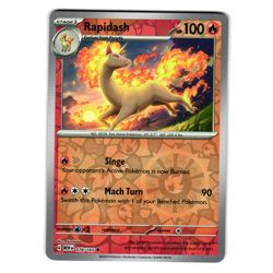 RAPIDASH 078/165 REVERSE HOLO SCARLET AND VIOLET 151 POKEMON TCG - Image 1