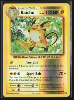 Raichu 36/108 Holo Rare Evolutions Pokemon Reverse Holo Lightly Played - Image 1
