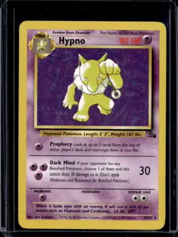 1999 Pokemon Fossil Hypno #23/62 - Image 1